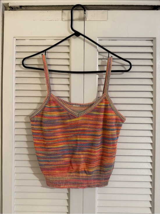 Tops - Multicolor Striped Knit Tank Top (S/M)